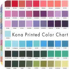 Kona Printed Color Chart By Studio Rk Shipping To Stores