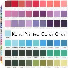 kona printed color chart by studio rk shipping to stores