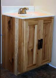 With the combination of stones and woods, this room really enhanced to has more rustic sense but. Rustic Hickory Vanity Vienna Woodworks