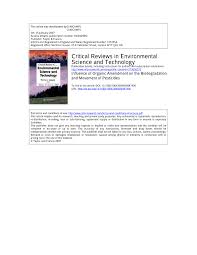 In amerindian societies, land is experienced in multiple ways. Pdf Influence Of Organic Amendment On The Biodegradation And Movement Of Pesticides
