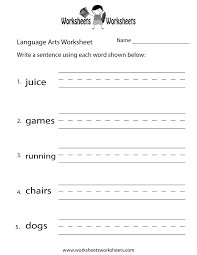 Free printable english worksheets aligned to 1st grade common core standards. English Language Arts Worksheet Free Printable Educational Worksh Language Arts Worksheets Free Kindergarten Worksheets Kindergarten Language Arts Worksheets