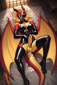 Golden Dragon Girl, Full Body, Gold Dragon AI Gay Porn