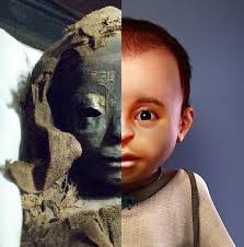 From Youtube to Blender: Forensic facial reconstruction of a child mummy