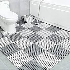 Check spelling or type a new query. Buy 10pcs Interlocking Rubber Floor Tiles With Drain Holes Diy Size Bathroom Shower Toilet Floor Tiles Mat Interlocking Massage Soft Cushion Floor Tiles For Indoor Outdoor Grey 11 8 X 11 8 In Online In