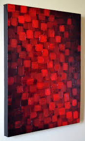 Abstract Black And Red Paintings Abstract Red Black Geometric Painting 18x24 Textured Modern Palette Knife Impasto Painting Texture Wall Art Geometric Painting Texture Painting Textured Wall Art