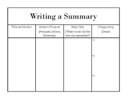 Summary Graphic Organizer Nonfiction In 2020 Summary Graphic Organizer Graphic Organizers Authors Purpose