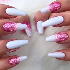 Coffin nail designs have been a big hit for the last couple of years. 43 Stunning White Coffin Nails Designs Glamivibe