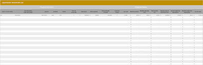 Depreciation Excel Equipment Inventory