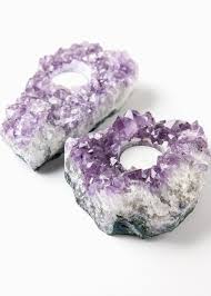Amethyst Cluster Candle Holder Candle Holders Amethyst Candle Crystals