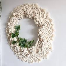 Check spelling or type a new query. Beige Circular Macrame Wall Hanging On A Metal Hoop Cozy Boho Etsy Macrame Wall Hanging Christmas Wreaths Macrame Design