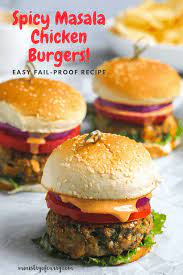 Spicy Masala Chicken Burgers Recipe Chicken Burgers Chicken Burgers Recipe Ground Chicken Burgers