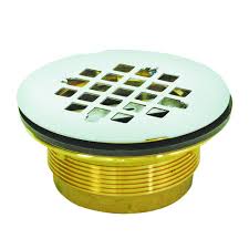 Tighten the drain base and then attach the drain cover. Eastman 2 Inch Brass Ips No Caulk Shower Drain The Home Depot Canada