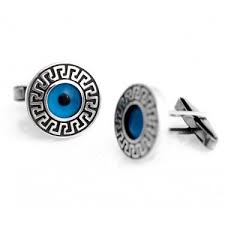 Nazar Boncuklu Gumus Kol Dugmesi Evil Eye Jewelry Greek Evil Eye Cufflinks