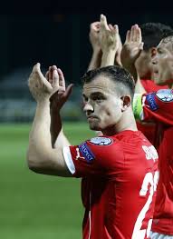 Captaining the schweizer nati multiple times are certainly proud moments for xhaka, and in terms of goals his emotional equaliser against serbia has to be his best. Xherdan Shaqiri Internazionale Milano Swiss National Team Schweizer Nati Inter Mailand Hombres