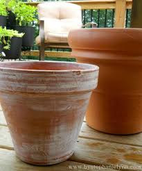 Distressed White Washed Terracotta Pots Bystephanielynn Terracotta Pots Terracota Pots Outdoor Pots