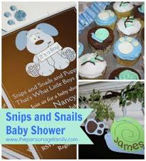 Snips And Snails And Puppy Dog Tails Baby Shower The Parsonage Family Puppy Baby Shower Baby Shower Baby Boy Shower