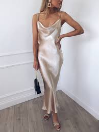 Women Bridesmaid Satin Silk Slip Bias Dress Cowl Neck Top Camisole Dress Bias Dress Silk Dress Bridesmaid Dress Wedding Engagement Eve Outfit Green Prom Dress Satin Dresses