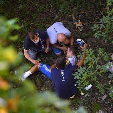 The funniest thing in life must be cyclist forced to act. Remco Evenepoel Fractures Pelvis 2020 Il Lombardia Crashes