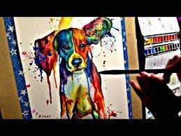 Custom pet portrait, pet memorial, pet gift, new pet gift, watercolor pet portrait, digitally mastered digital effect. Time Lapse Speed Painting Splashy Beagle Colorful Watercolor Painting Tutorial Demo By Kate Amedeo Watercolor Paintings Tutorials Painting Canvas Art Painting