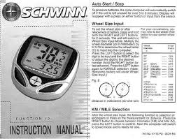 Schwinn 12 Function Bicycle Computer Manual Battery Ag12 C