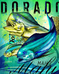 3 Dorado Mahi By Dennis Friel Digital Artwork Digital Art Art