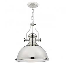 This fisherman chrome ceiling light with clear glass shade is a sturdy lantern with a classic, industrial style. Nautical Style Polished Chrome Ceiling Pendant