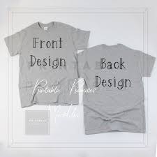 Front Back Sport Grey Gildan 500 Shirt Mock Up Male Mock Up Etsy Matching Shirts Shirts Gildan