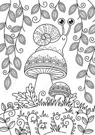 So many awesome designs for all interests and seasons. Doodle Coloring Book Page Snail On Mushroom Antistress For Adult Stock Vector Illustration Royalty Free Cliparts Vectors And Stock Illustration Image 138035258