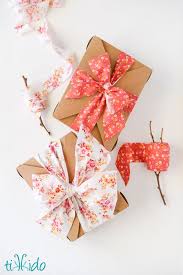 How To Make Fabric Ribbon Gift Wrapping Gift Wrapping Inspiration Christmas Gift Wrapping