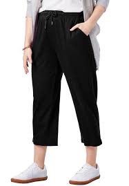 Shop cropped dress pants, cropped casual pants, cropped activewear and more. Woman Within Plus Size Sport Knit Capri Pant Ad Sport Affiliate Size Woman Womens Capri Pants Pants For Women Plus Size Outfits