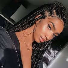 Spice up your everyday long straight hair with these gorgeous hairstyles, haircuts and colors! Long Big Cornrow Braided Natural Hairstyles 2018 2019 Hair Styles Braids For Black Hair Black Box Braids