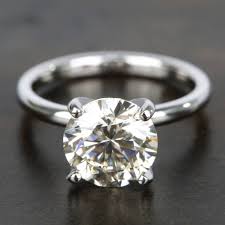 Classic M Color Diamond Solitaire Ring 2 50 Carat Colored Diamond Rings Diamond Solitaire Rings Classic Engagement Rings