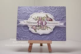 So put some thought into the perfect present for the nonagenarian in your life. Stampin Pals Lavender And Lace Ssc89 90th Birthday Cards Birthday Cards Birthday Cards Diy
