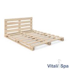 Vitalispa Palettenbett Bett Massivholzbett Real De Balmore polsterbett (160 x 200 cm), boucle in weiß und schwarz. vitalispa palettenbett bett massivholzbett holzbett palettenmobel kopfteil 160x200