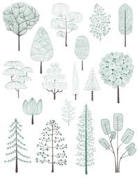 Download Illustration Of Pine Trees Collection For Free In 2020 Tree Illustration Illustration Tree Dwg