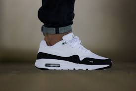 Nike Air Max 1 Ultra Essential White Black Wolf Grey 819476 101 Nike Air Max Sneakers Men Fashion Nike Air Shoes