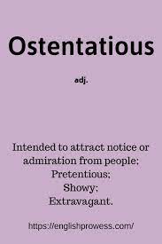 Ostentatious Meaning One Word Quotes Learning English Online Learn English