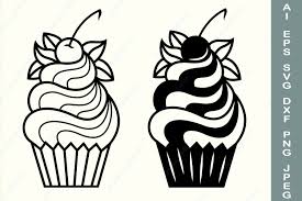 Available in png and vector. Cupcake Svg Birthday Cupcake Svg Baking Svg Dessert Svg 962862 Cut Files Design Bundles