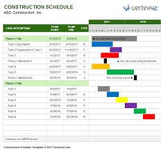 construction schedule template engineering management