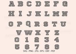 Download Chevron Alphabet And Number Font Letter Graphic By Redcreations Creative Fabrica PSD Mockup Templates