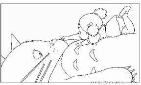 Totoro And Girl Coloring Page Totoro Party Sharpie Colors Totoro Printable