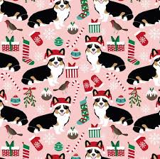 « download wallpaper or choose another screen size or phone. Colorful Fabrics Digitally Printed By Spoonflower Corgi Christmas Fabric Cute Tri Colored Corgis Fabric Cute Xmas Holiday Cute Corgis Fabric Corgi Christmas Corgi Wallpaper Cute Christmas Wallpaper