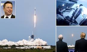 This article documents notable spaceflight events during the year 2020. Nasa And Elon Musk S Spacex Successfully Launch Falcon 9 Daily Mail Online