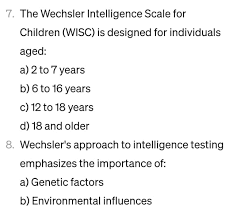 Image result for Wechsler Intelligence Scale