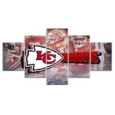 Maybe you would like to learn more about one of these? Artbrush Tower Nfl Wall Decor Canvas Prints Home Art 5 Piece Pictures Kansas City Chiefs Wall Decorations For Living Room Bedroom Football Posters Framed Ready To Hang 60 Wx32 H Amazon In Home Kitchen