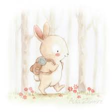 Con Este Tiempo Que Hace Estoy Deseando Ir A La Montana Y Hacer Senderismo Parece Que Este Conejito Ha Tenido La Misma Idea Baby Art Bunny Art Cute Drawings