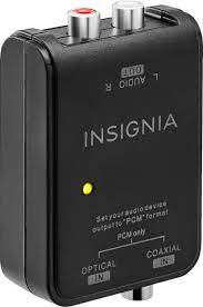 Insignia Optical Coaxial Digital To Analog Converter Black Ns Hz313 Best Buy