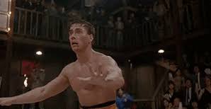 The gif create by mikazahn. Animated Gif Bloodsport Van Damme Frank Dux Whiffs A Punch And Gets Kicked In The Stomach By Chong Li Gif On Imgur