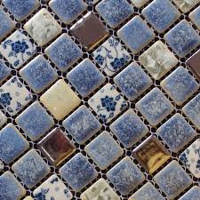 Alternatively, opt for some fiesta red glass mosaic tiles to add warmth to your kitchen or bathroom, or to inject a welcome burst of personality. Porcelain Tile Snowflake Style Mosaic Art Design