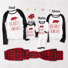 Christmas Family Pajamas Plaid Design Bearly Awake Matching Pajama Nik And Noah S Boytique